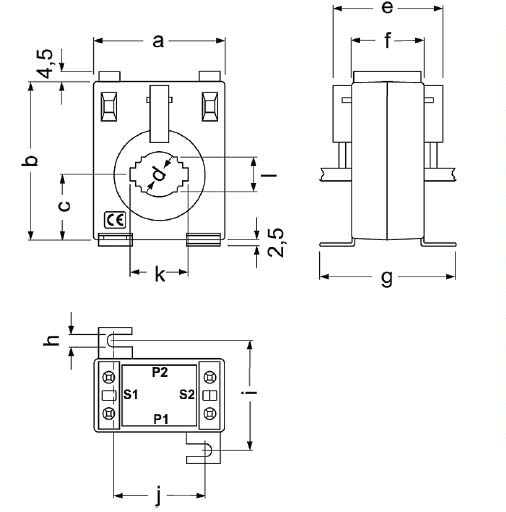 Размеры измерительных трансформаторов тока circutor серии ТС